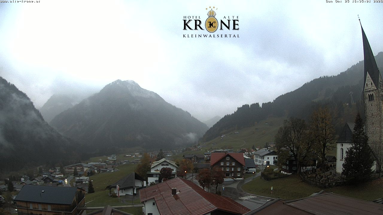 Archived image Webcam Mittelberg - Hotel "Alte Krone"