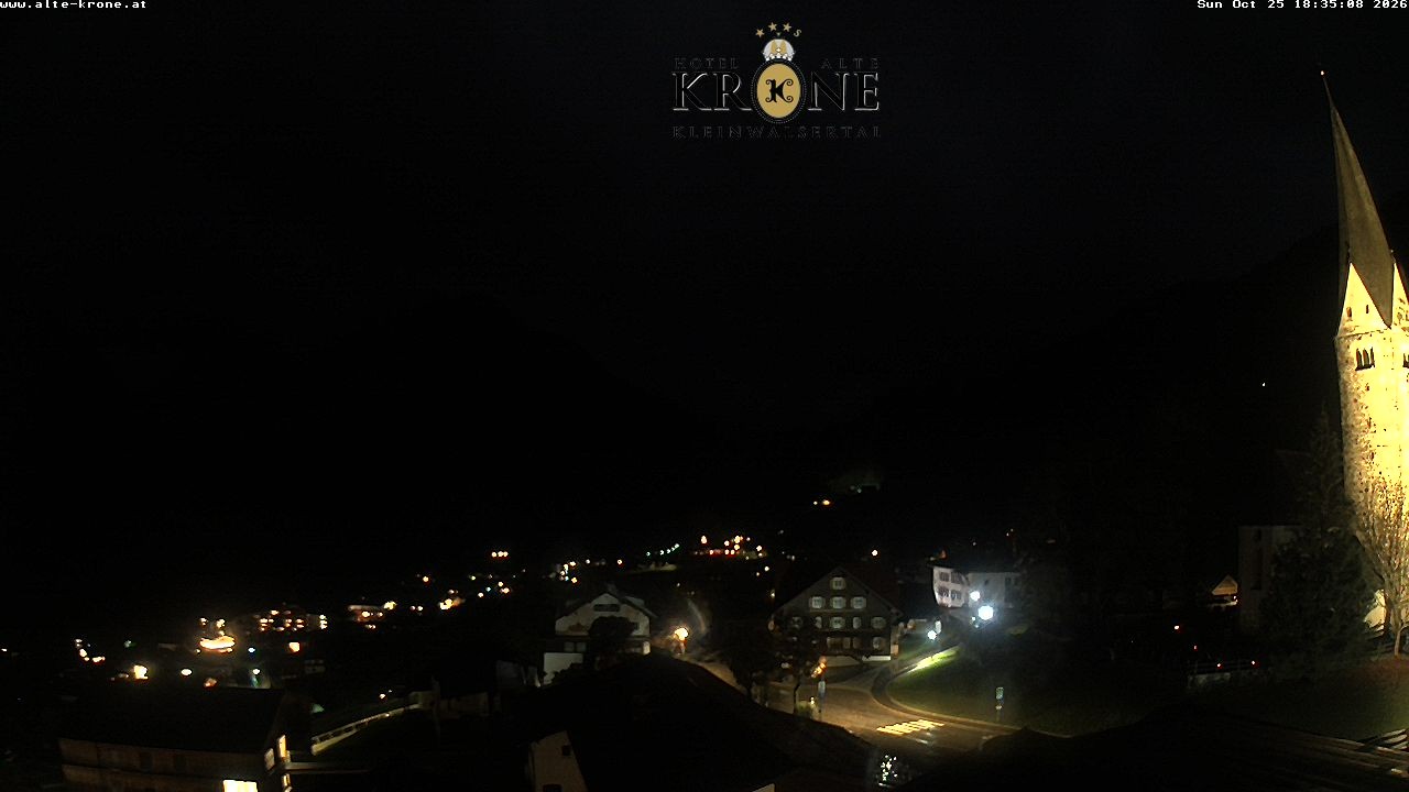 Archived image Webcam Mittelberg - Hotel "Alte Krone"