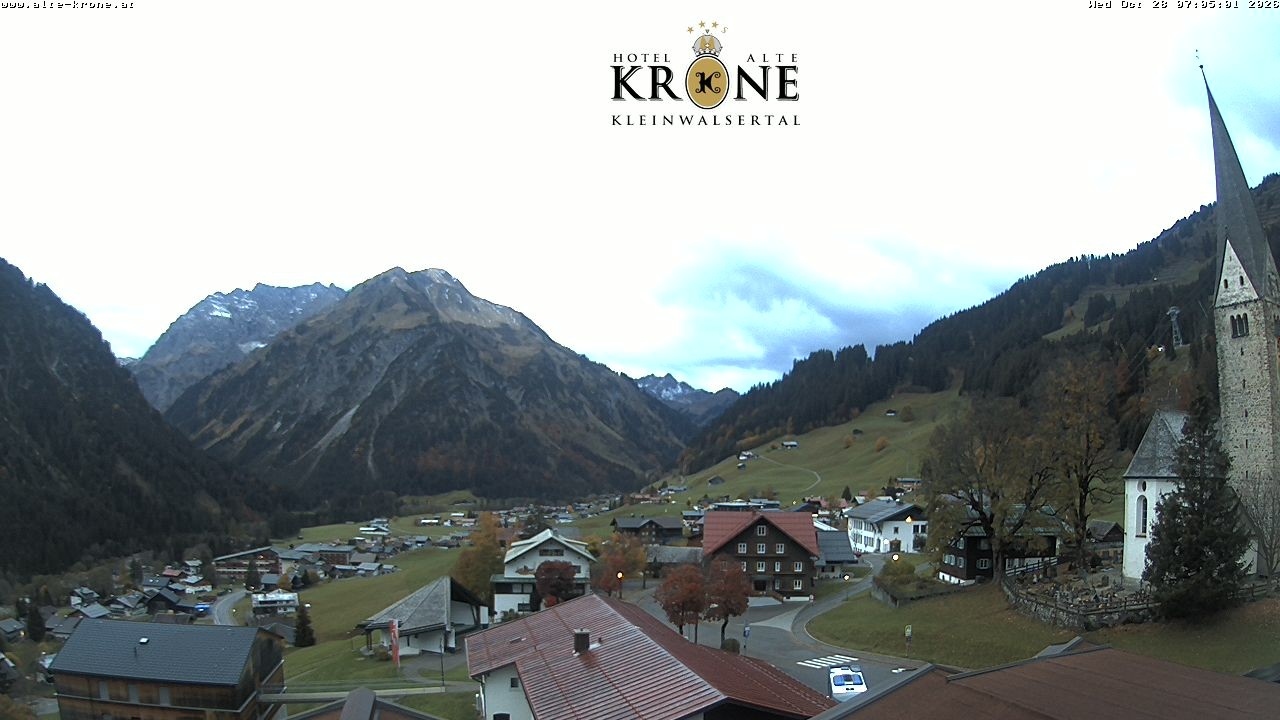 Archived image Webcam Mittelberg - Hotel "Alte Krone"