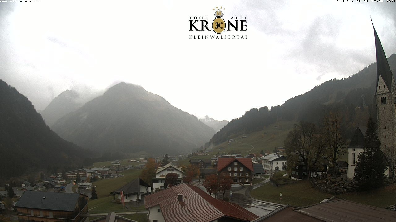 Archived image Webcam Mittelberg - Hotel "Alte Krone"