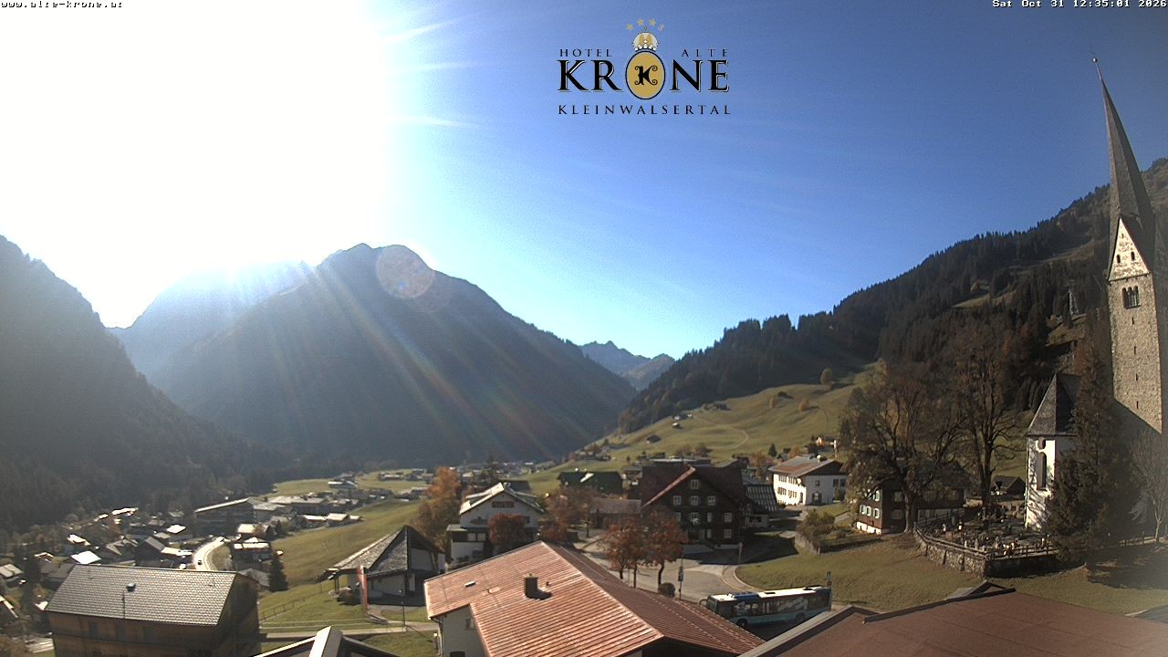 Archived image Webcam Mittelberg - Hotel "Alte Krone"