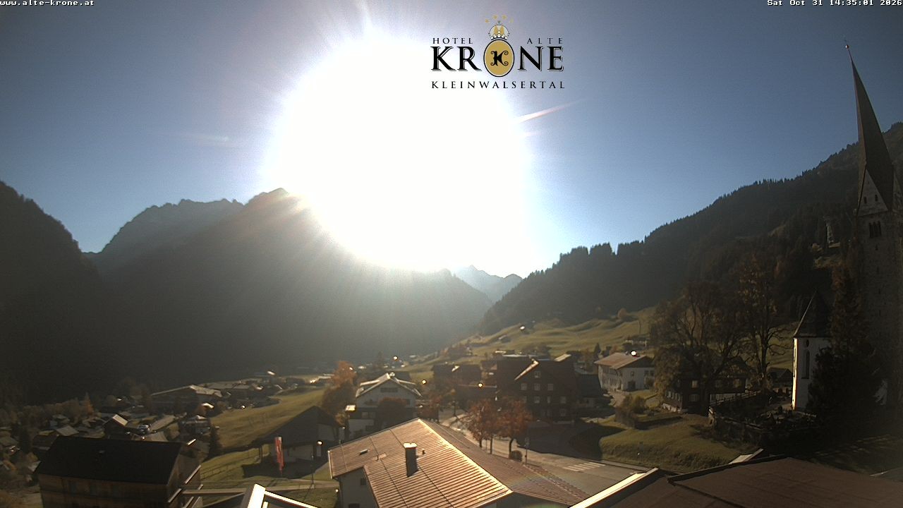 Archived image Webcam Mittelberg - Hotel "Alte Krone"