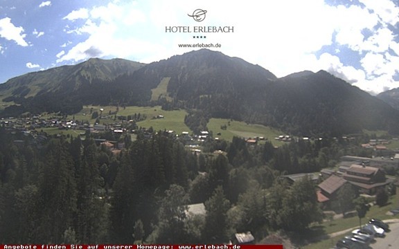 Archiv Foto Webcam Blick vom Hotel Erlebach