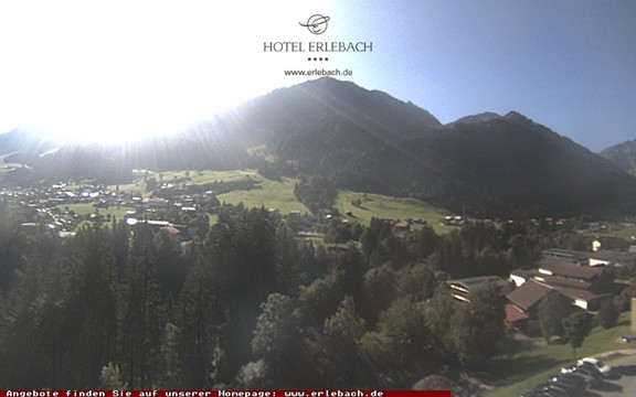 Archiv Foto Webcam Blick vom Hotel Erlebach