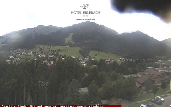 Archiv Foto Webcam Blick vom Hotel Erlebach