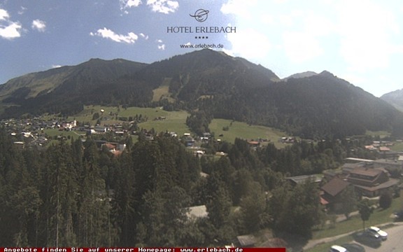 Archiv Foto Webcam Blick vom Hotel Erlebach