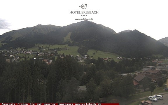 Archiv Foto Webcam Blick vom Hotel Erlebach