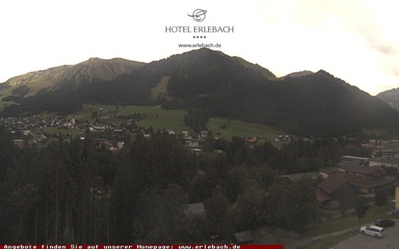 Archiv Foto Webcam Blick vom Hotel Erlebach