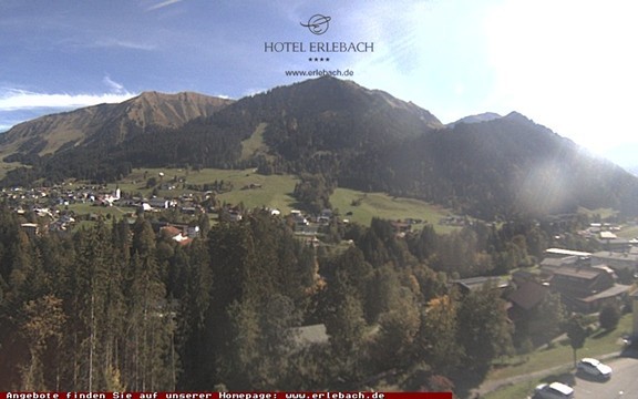 Archiv Foto Webcam Blick vom Hotel Erlebach
