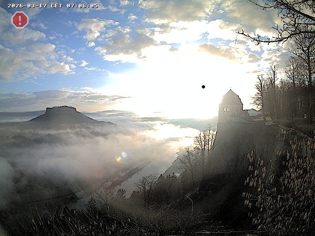 Archiv Foto Webcam Festung Königstein - Friedrichsburg