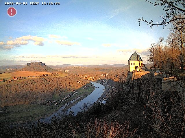 Archiv Foto Webcam Festung Königstein - Friedrichsburg