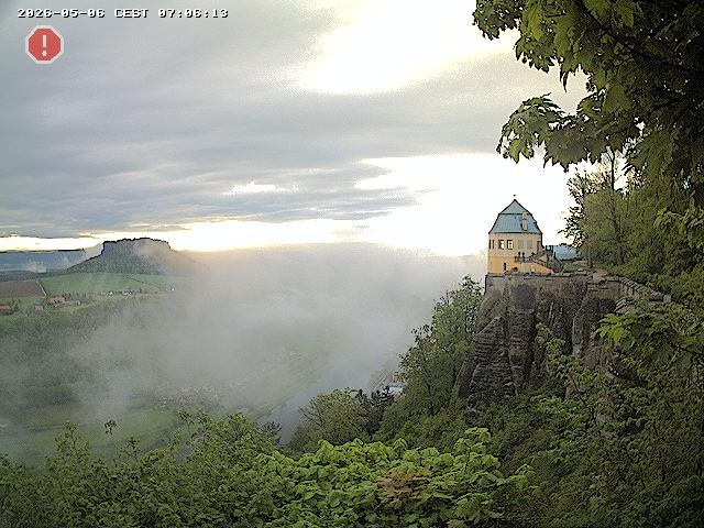 Archiv Foto Webcam Festung Königstein - Friedrichsburg