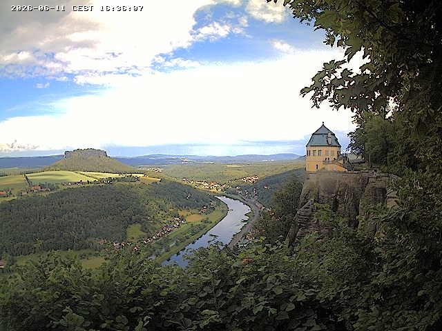 Archiv Foto Webcam Festung Königstein - Friedrichsburg