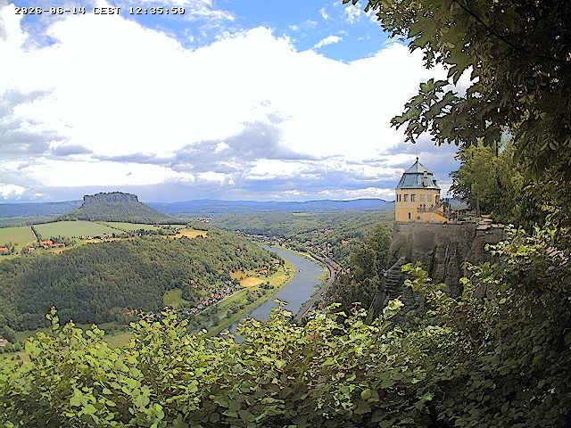 Archiv Foto Webcam Festung Königstein - Friedrichsburg
