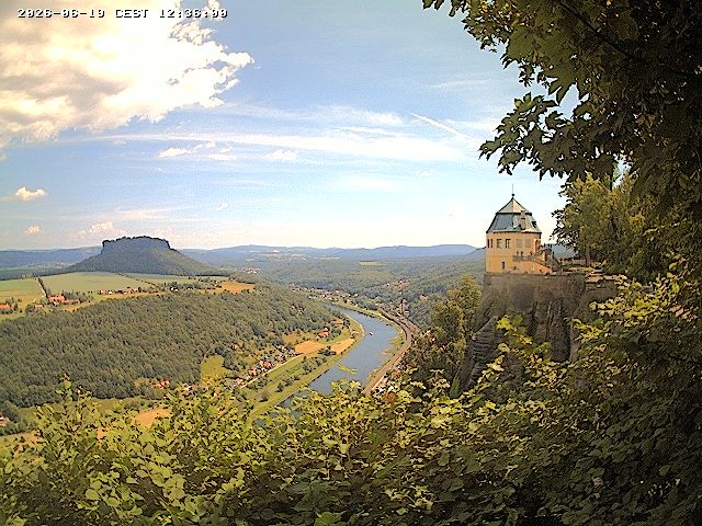 Archiv Foto Webcam Festung Königstein - Friedrichsburg
