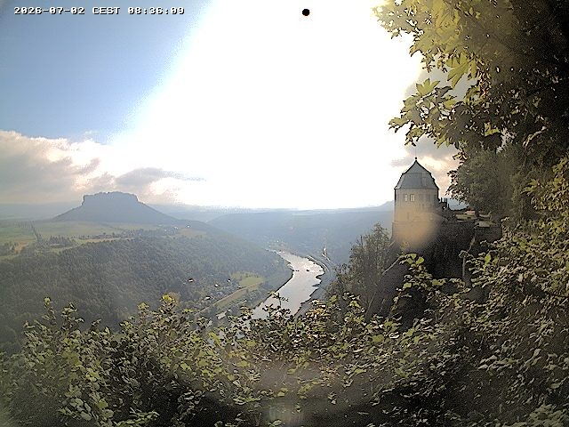 Archiv Foto Webcam Festung Königstein - Friedrichsburg