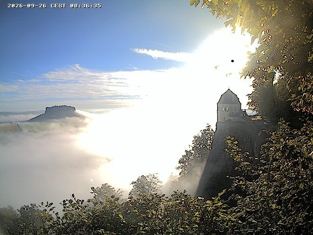 Archiv Foto Webcam Festung Königstein - Friedrichsburg