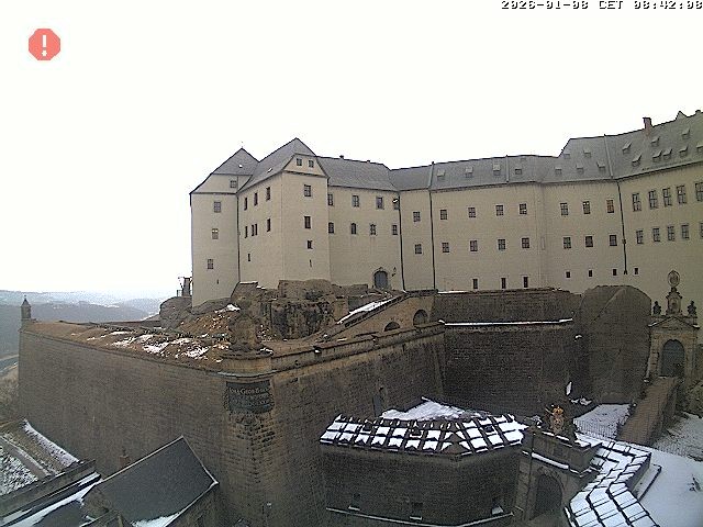 Archiv Foto Webcam Festung Königstein: Eingangsbereich