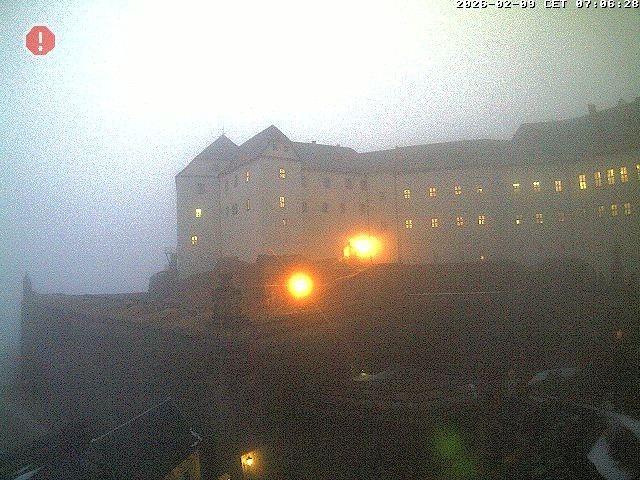 Archived image Webcam Fort Koenigstein entrance area