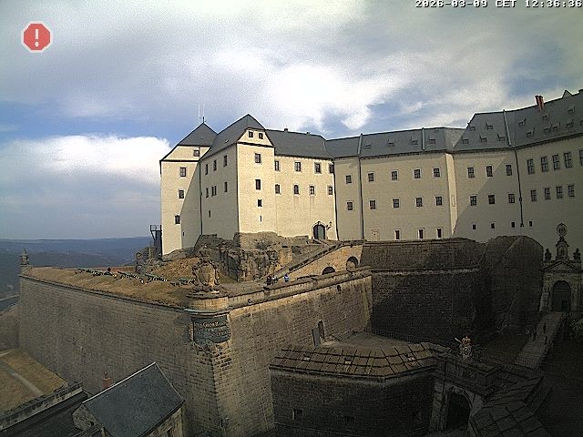 Archiv Foto Webcam Festung Königstein: Eingangsbereich