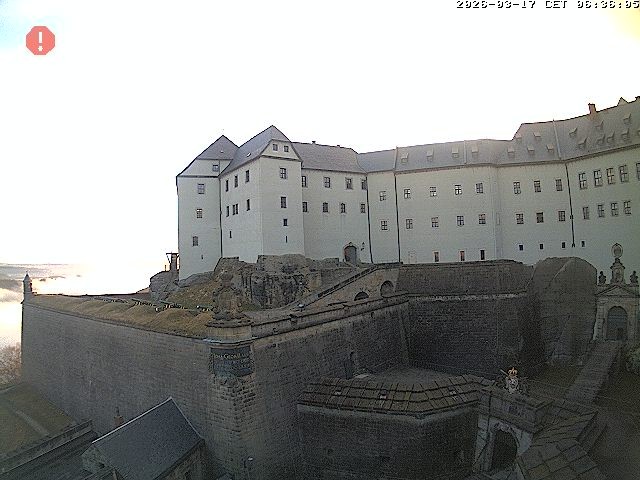 Archiv Foto Webcam Festung Königstein: Eingangsbereich
