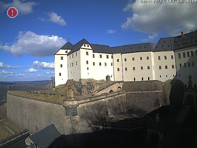 Archiv Foto Webcam Festung Königstein: Eingangsbereich
