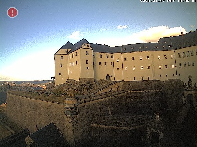 Archiv Foto Webcam Festung Königstein: Eingangsbereich