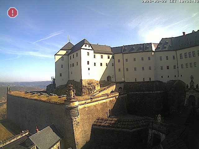 Archiv Foto Webcam Festung Königstein: Eingangsbereich