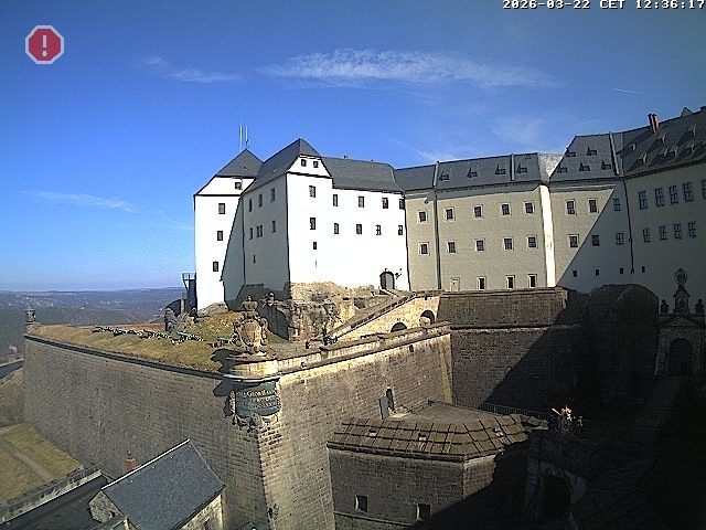 Archiv Foto Webcam Festung Königstein: Eingangsbereich