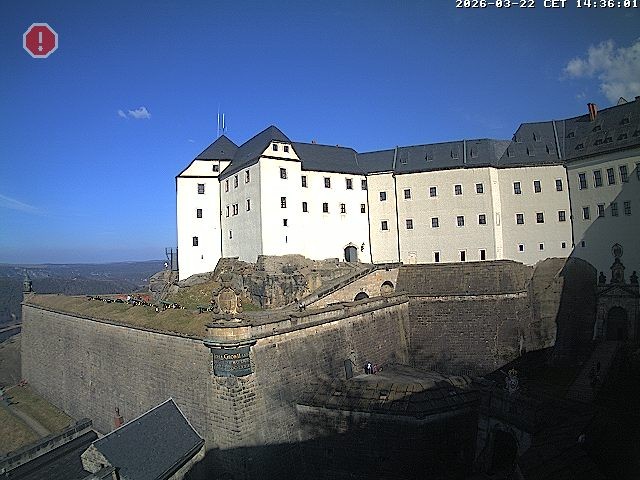 Archiv Foto Webcam Festung Königstein: Eingangsbereich