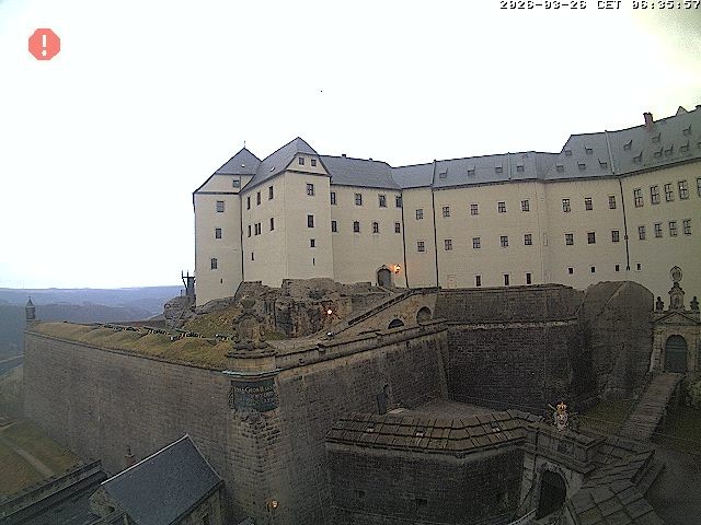 Archiv Foto Webcam Festung Königstein: Eingangsbereich