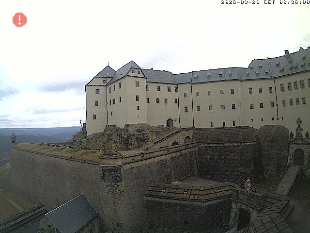 Archiv Foto Webcam Festung Königstein: Eingangsbereich