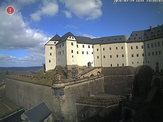 Archiv Foto Webcam Festung Königstein: Eingangsbereich
