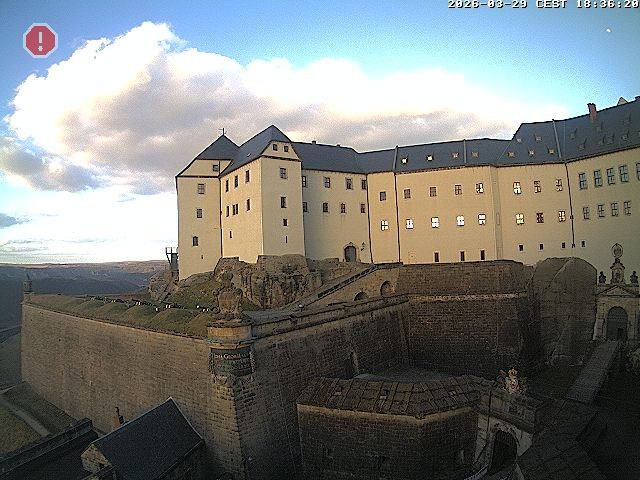 Archiv Foto Webcam Festung Königstein: Eingangsbereich