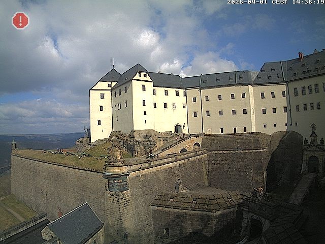 Archiv Foto Webcam Festung Königstein: Eingangsbereich