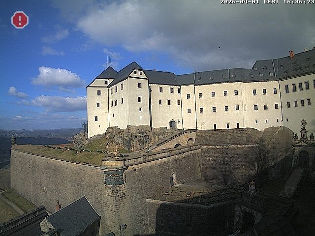 Archiv Foto Webcam Festung Königstein: Eingangsbereich