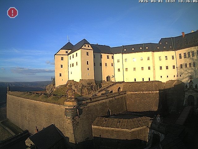 Archiv Foto Webcam Festung Königstein: Eingangsbereich