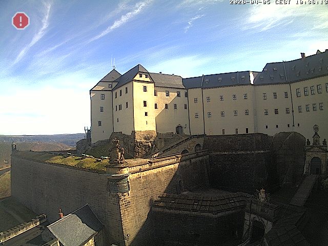 Archiv Foto Webcam Festung Königstein: Eingangsbereich