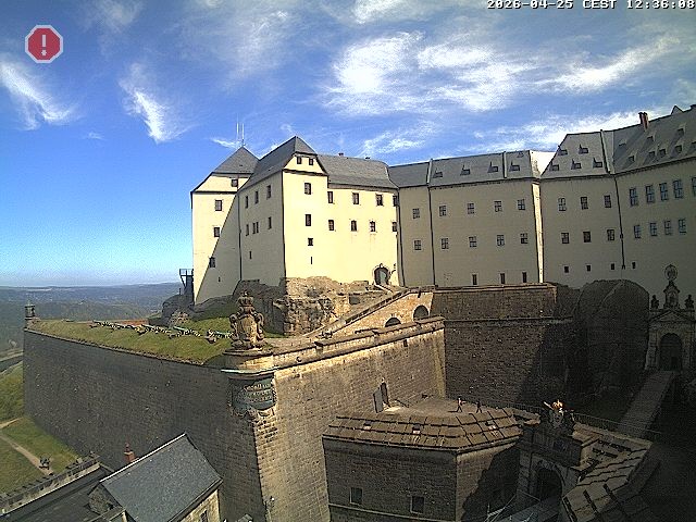 Archived image Webcam Fort Koenigstein entrance area