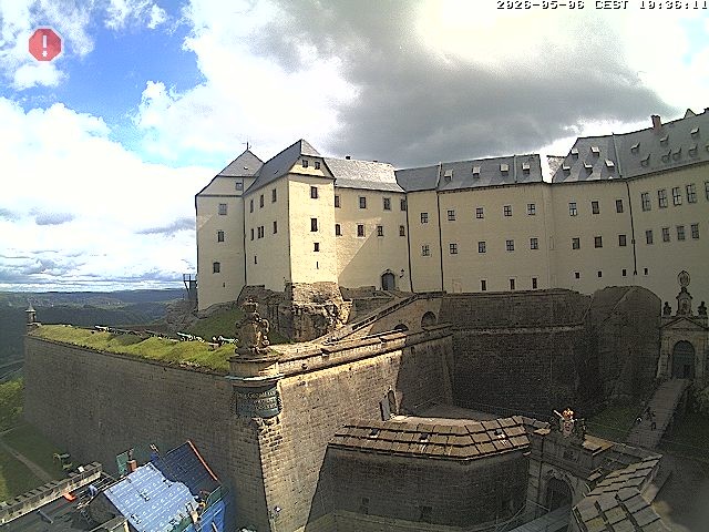 Archiv Foto Webcam Festung Königstein: Eingangsbereich