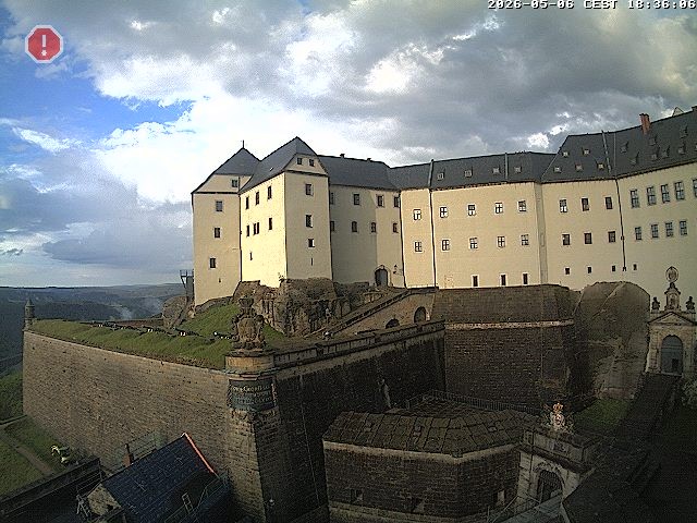 Archiv Foto Webcam Festung Königstein: Eingangsbereich