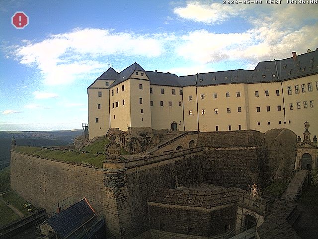 Archiv Foto Webcam Festung Königstein: Eingangsbereich