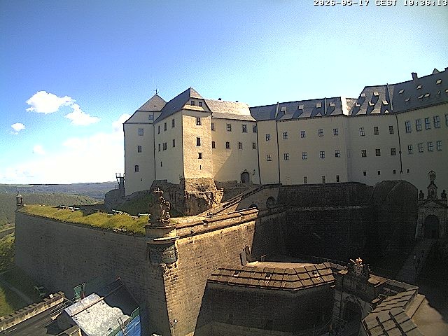Archiv Foto Webcam Festung Königstein: Eingangsbereich