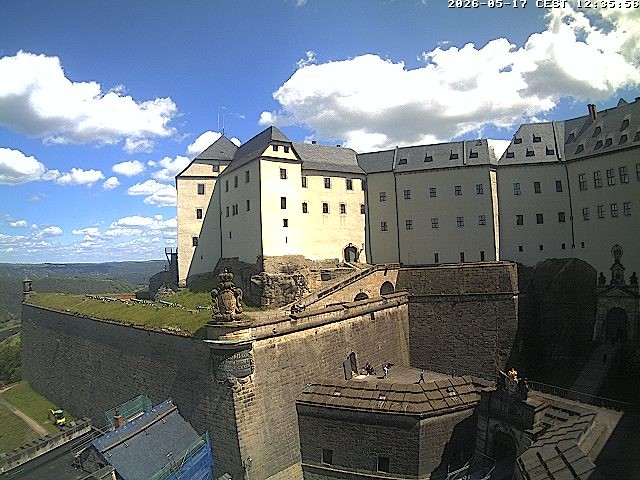 Archiv Foto Webcam Festung Königstein: Eingangsbereich