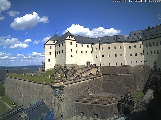 Archiv Foto Webcam Festung Königstein: Eingangsbereich