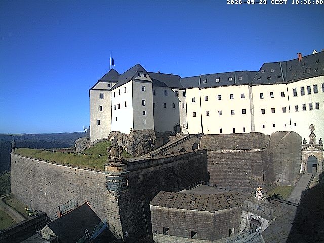 Archiv Foto Webcam Festung Königstein: Eingangsbereich