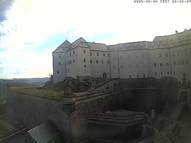 Archived image Webcam Fort Koenigstein entrance area