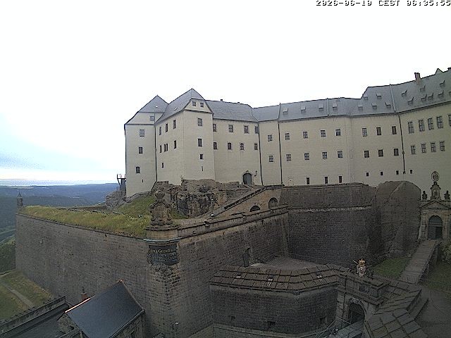 Archived image Webcam Fort Koenigstein entrance area
