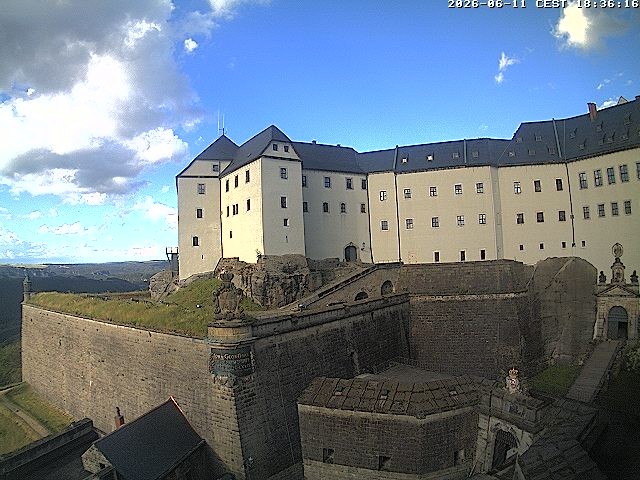 Archiv Foto Webcam Festung Königstein: Eingangsbereich