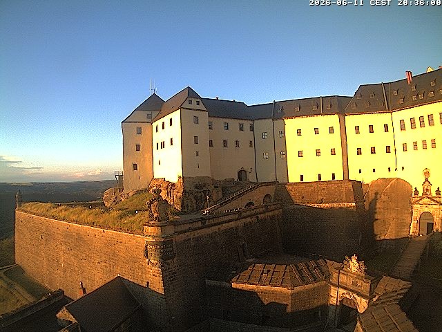 Archiv Foto Webcam Festung Königstein: Eingangsbereich